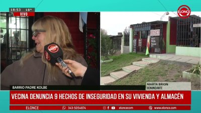 Vecina de Barrio Padre Kolbe denuncia nueve hechos de inseguridad en su vivienda y comercio
